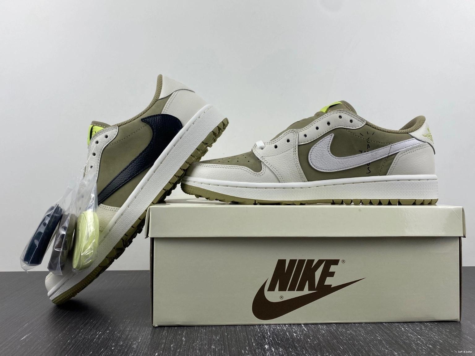 Retro 1 Neutral Golf Jordan FZ3124-200 Olive Low Scott Travis 0423